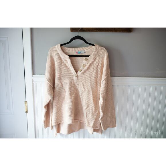 Free People Hailee Sweater Set Cream Large NEW - Picture 4 of 6